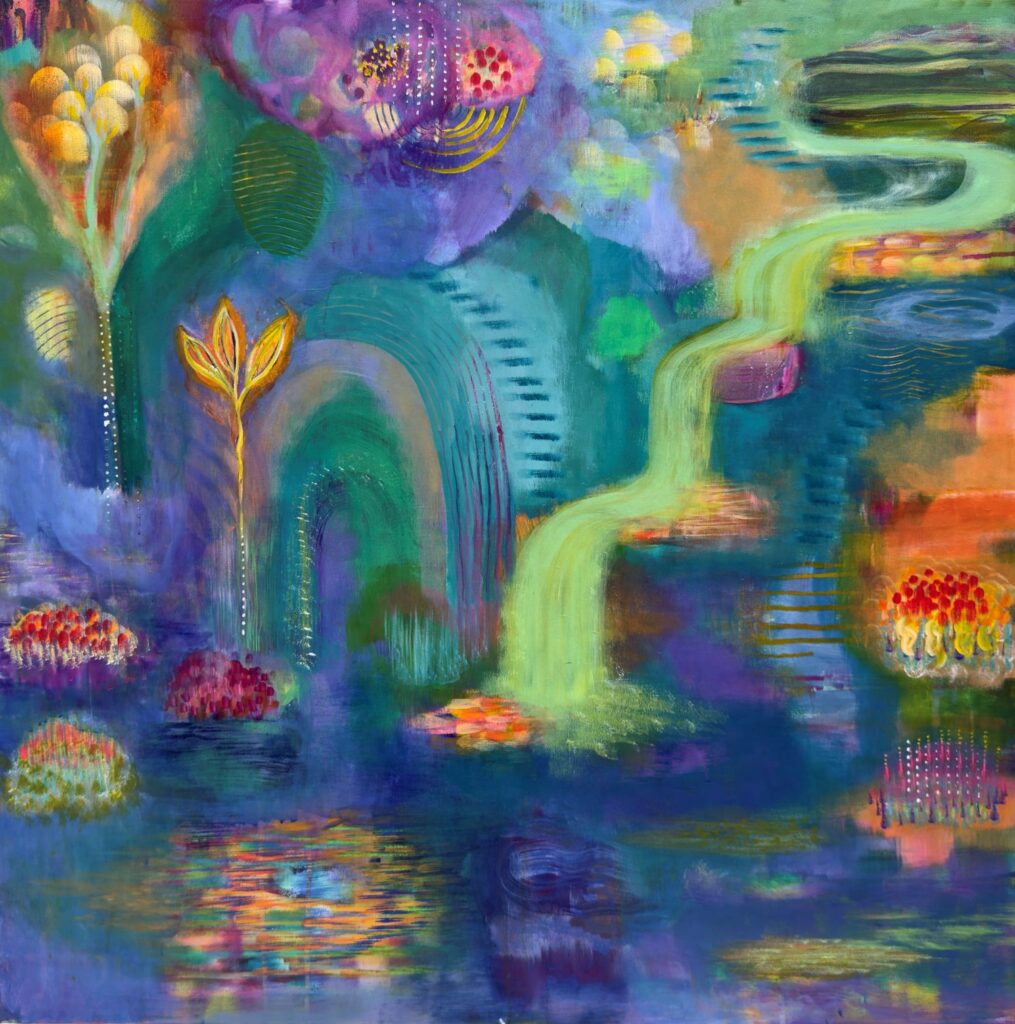 Hidden Sanctuary acrylic painting by Sophia Wang