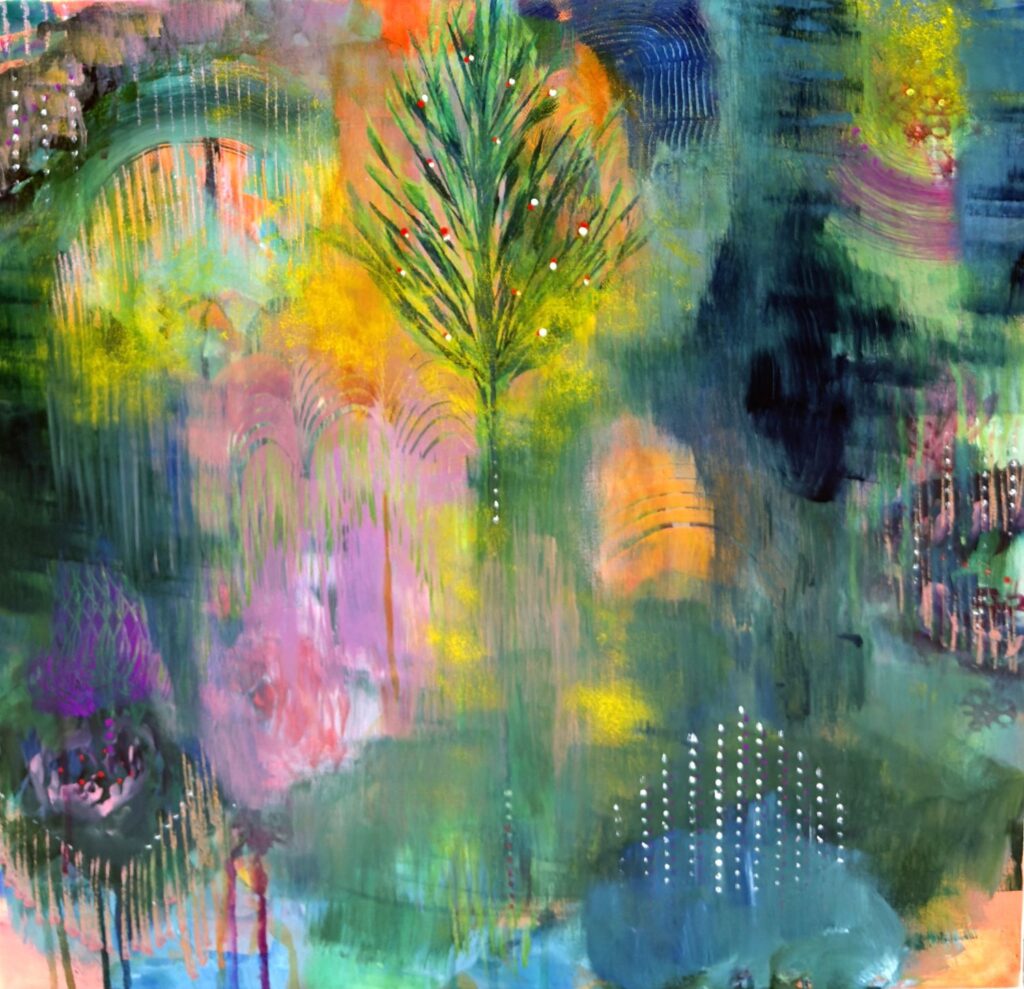 Sacred Garden acrylic painting by Sophia Wang